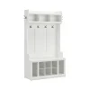 Storage Cabinets*Bush Furniture Woodland 40W Hall Tree and Shoe Storage Bench with Shelves, White Ash (WDL002WAS)