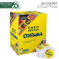 Cafe Bustelo 100% Colombian Coffee Keurig® K-Cup® Pods, Medium Roast, 24/Box (6107)