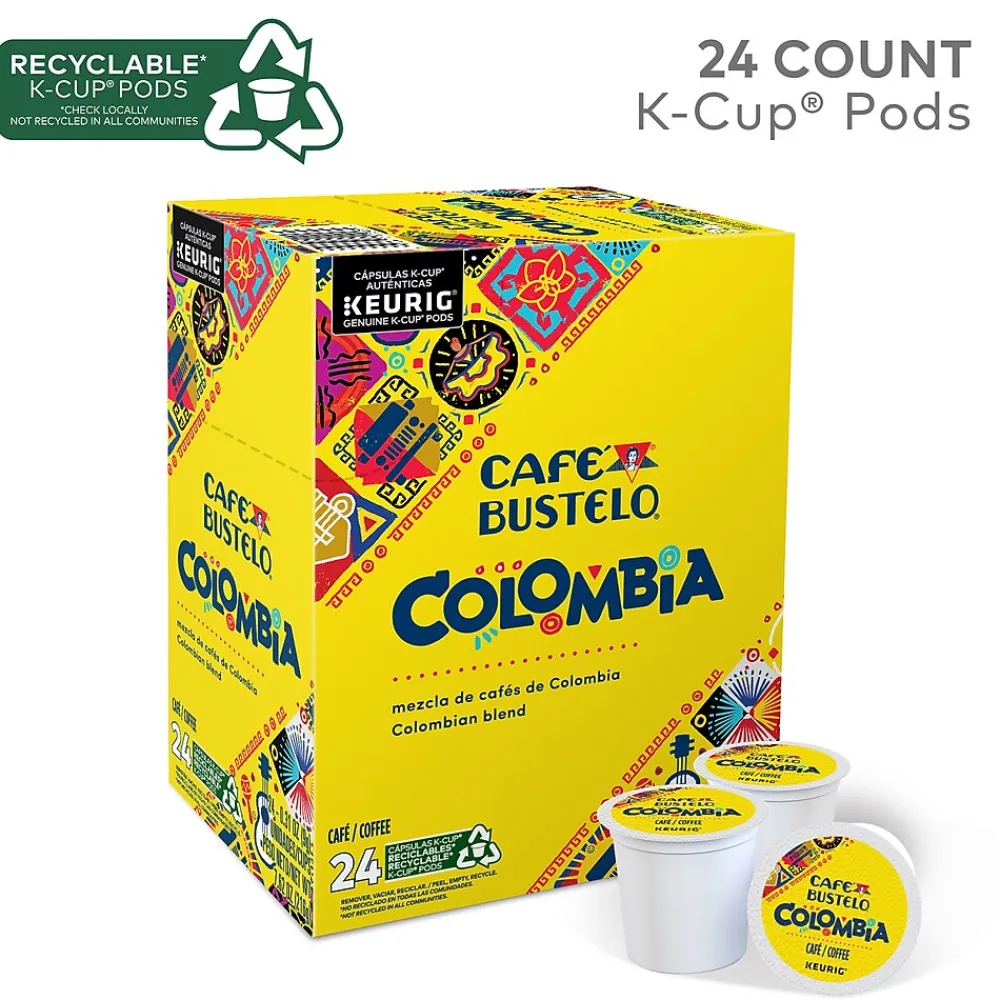 Cafe Bustelo 100% Colombian Coffee Keurig® K-Cup® Pods, Medium Roast, 24/Box (6107)