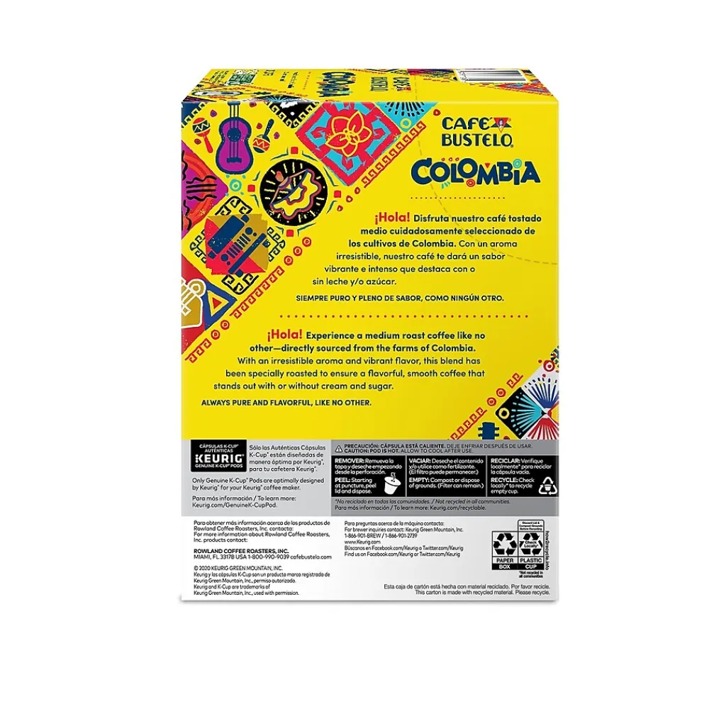 Cafe Bustelo 100% Colombian Coffee Keurig® K-Cup® Pods, Medium Roast, 24/Box (6107)