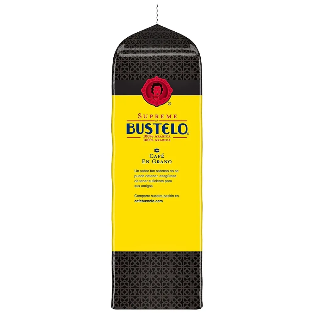 Cafe Bustelo Supreme Espresso Caffeinated Whole Bean Coffee, Dark Roast, 32 oz., Each (SMU01800)
