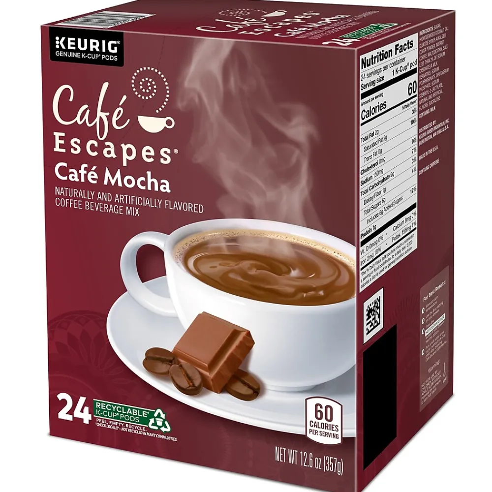 Cafe Escapes Café Mocha, Keurig® K-Cup® Pods, 24/Box (6803)