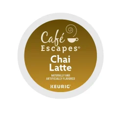Cafe Escapes Chai Latte Coffee Keurig® K-Cup® Pods, Light Roast, 96/Carton (5000330074CT)