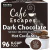 Cafe Escapes Dark Chocolate Hot Cocoa, Keurig K-Cup Pod, 96/Carton (6802CT)