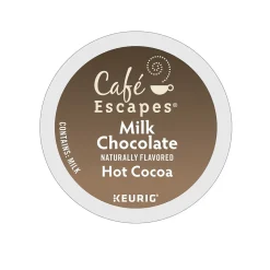 Cafe Escapes Milk Chocolate Hot Cocoa Mix, Keurig® K-Cup® Pods, 24/Box (6801)