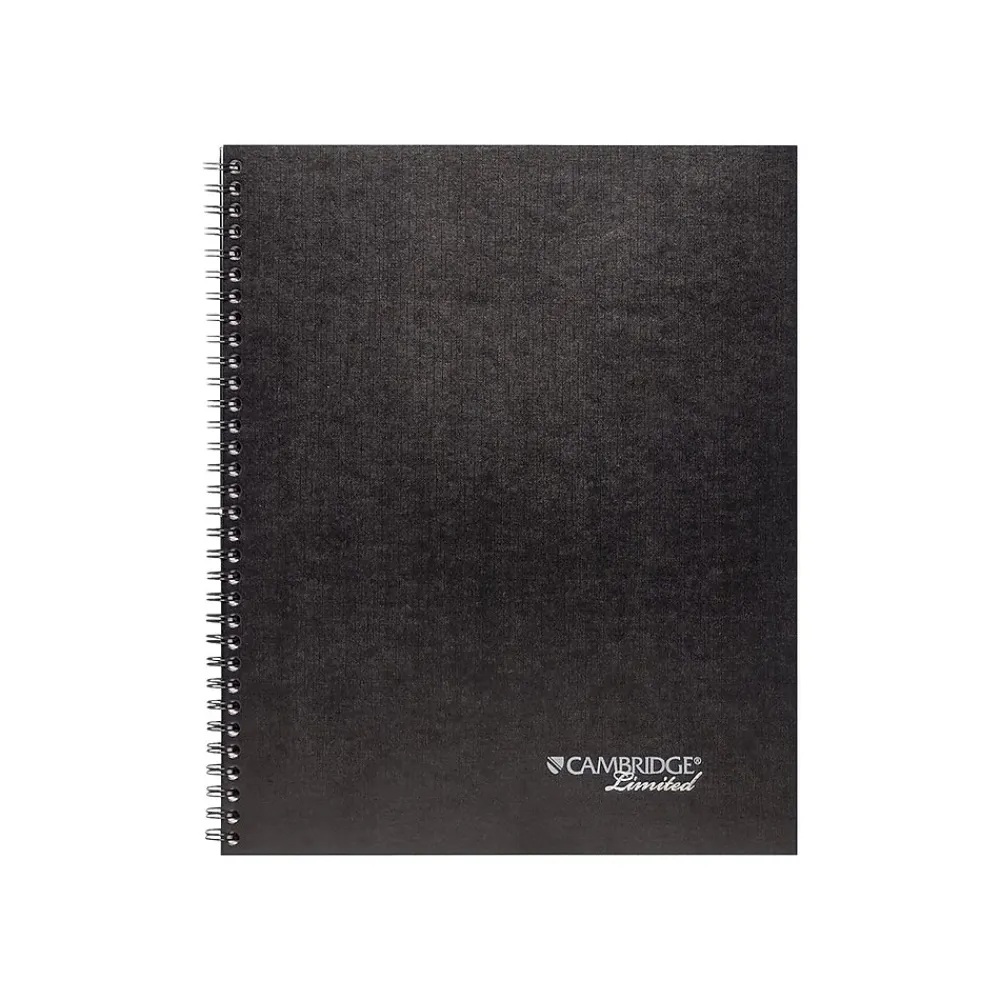Notebooks|Cambridge Professional 1-Subject Professional Notebook, 8.5" x 11", Wide Ruled, 80 Sheets, Black (06062)