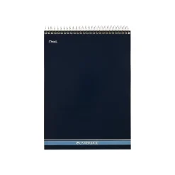 Notepads|Mead Cambridge Steno Book, 8.5" x 11", Wide Ruled, 70 Sheets, Blue (59880)