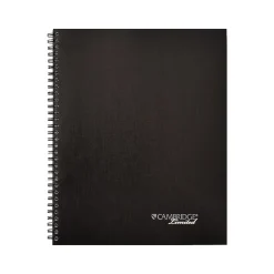 Notebooks|Cambridge 1-Subject Professional Notebooks, 8.88" x 11", Wide Ruled, 80 Sheets, Black (06132)