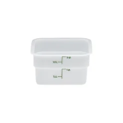 Cambro 2 Qt. CamSquare® Food Storage Container, 7 1/4" L x 7 1/4" W x 3 7/8" H, White (2SFSP148)