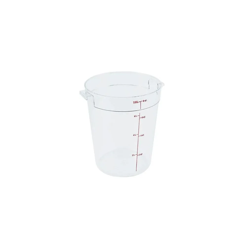 Cambro 8 Qt. Camwear® Food Storage Container, 9 15/16" D X 10 7/8" H, Clear (RFSCW8135)