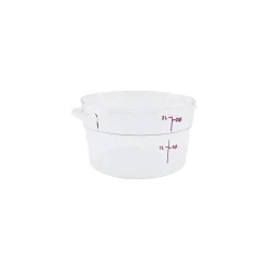 Cambro 2 Qt. Camwear® Food Storage Container, 8 3/16"  D X 4 3/16" H, Clear (RFSCW2135)