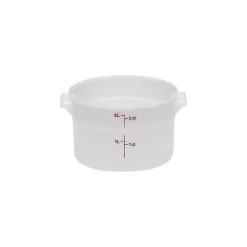 Cambro 2 Qt. Food Storage Container, 8 3/16"  D X 4 3/16" H, White (RFS2148)