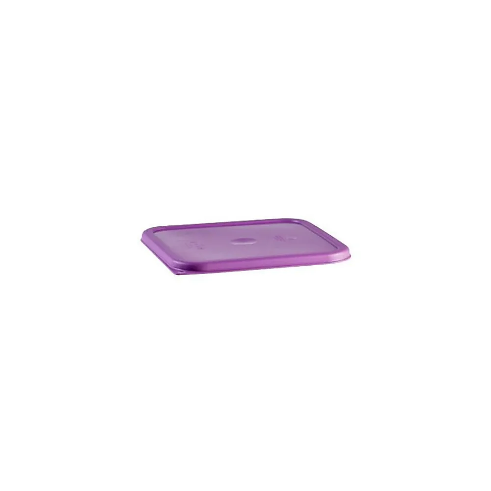 Cambro 2 to 4 Qt. Allergen Free Purple CamSquare® Cover, 7 1/4" L X 7 1/4" W, Purple (SFC2SCPP441)