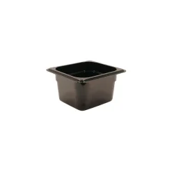 Cambro Camwear 4" Deep Black Food Pan, 6 15/16" L x 6 3/8" W (79364)