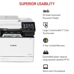 Canon imageCLASS MF751Cdw Wireless Color Laser Printer, All-In-One, Print, Scan, Copy (MF751CDW)