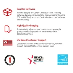 Canon imageFORMULA R40 USB Duplex Document Scanner, White (4229C001)