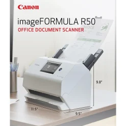 Canon imageFORMULA R50 USB Document Scanner, White (4823C001)