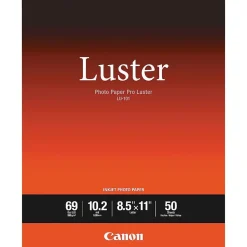 Photo Paper*Canon LU-101 Luster Photo Paper, 8.5" x 11", 50 Sheets/Pack (CNM6211B004)