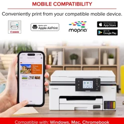 Canon MAXIFY GX1020 Wireless Color Inkjet Printer, All-In-One Supertank, Print, Scan, Copy (GX1020)