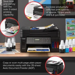 Canon MegaTank PIXMA G7020 Wireless Color Inkjet Printer, All-In-One Supertank, Print, Scan, Copy, Fax (3114C002)