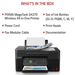 Canon MegaTank PIXMA G4270 Wireless Color All-in-One Inkjet Printer (5807C002)