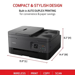 Canon PIXMA TR7020a Wireless Color Inkjet Printer, All-In-One, Print, Scan, Copy (TR7020A BLACK)