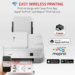 Canon PIXMA TR7020a Wireless Color Inkjet Printer, All-In-One, Print, Scan, Copy (TR7020A WHITE)