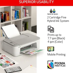 Canon PIXMA TS3520 Wireless Color Inkjet Printer, All-In-One, Print, Scan, Copy (TS3520 WHITE)