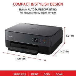 Canon PIXMA TS6420a Wireless Color Inkjet Printer, All-In-One, Print, Scan, Copy (TS6420A BLACK)