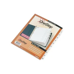 Dividers|Cardinal OneStep Index System Numeric Paper Dividers, 10-Tab, White (CRD61013)