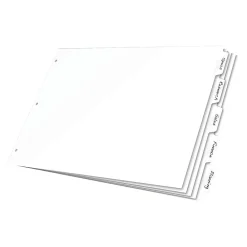Dividers|Cardinal Write & Erase Paper Dividers, 8-Tab, White (CRD 84271)