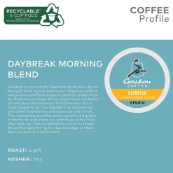 Caribou Coffee Daybreak Morning Blend Coffee Keurig® K-Cup® Pods, Light Roast, 24/Box (6994)