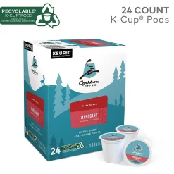 Caribou Coffee Caribou Mahogany Coffee, Dark Roast, 0.40 oz. Keurig® K-Cup® Pods, 24/Box (6990)
