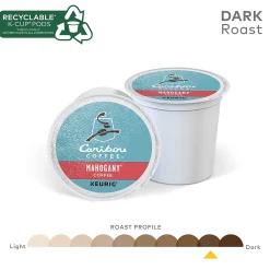 Caribou Coffee Caribou Mahogany Coffee, Dark Roast, 0.40 oz. Keurig® K-Cup® Pods, 24/Box (6990)