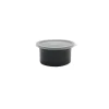 Carlisle 0.6 Qt. Classic™ Black Crock with Lid, 5 1/16" Top Dia x 4 1/2" Bottom Dia x 2 3/5" H, Black (30003)
