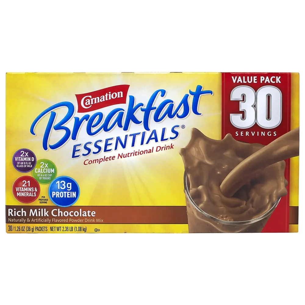 Carnation Breakfast Essentials Milk Chocolate Hot Cocoa, 30/Box (220-00599)