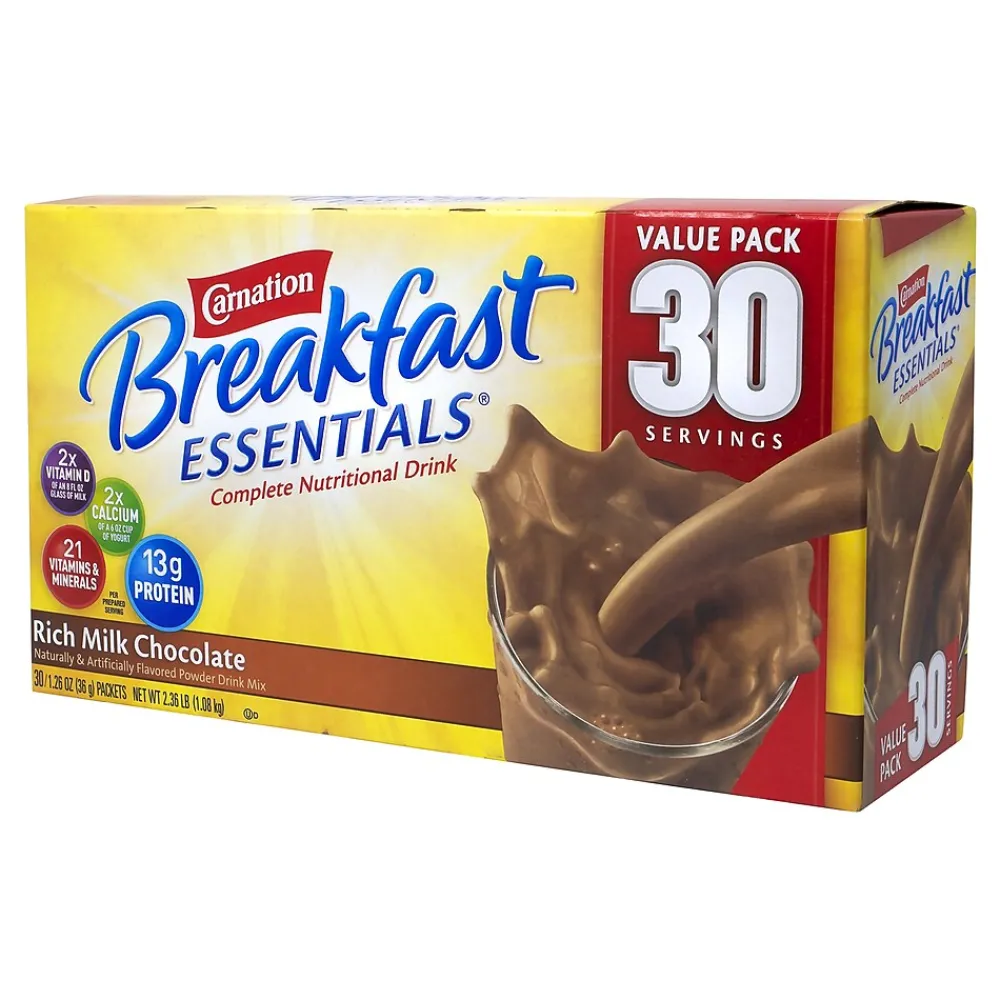 Carnation Breakfast Essentials Milk Chocolate Hot Cocoa, 30/Box (220-00599)