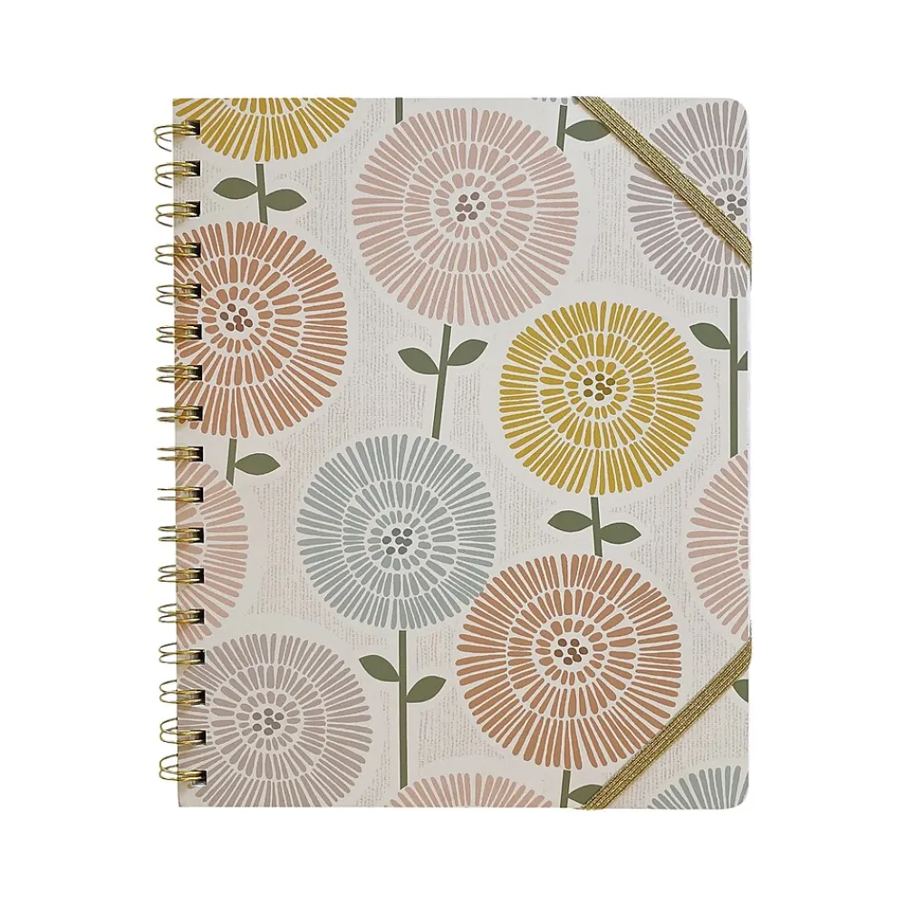 Subject Notebooks|Carolina Pad Down to Earth Ideal Notebook, 7.4" x 8.75", College-Ruled, 100 Sheets, Multicolored (55041)