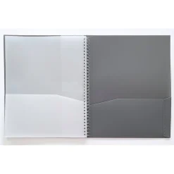 Pocket Folders|Carolina Pad Noted Neutrals Glossy 3-Hole Punched Other Pocket Quantities Plastic Portfolio Folder, Assorted Colors (93005)