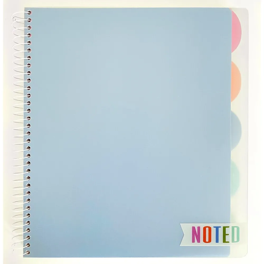 Subject Notebooks|Carolina Pad Noted Premium 5-Subject Subject Notebooks, College Ruled, 150 Sheets, Assorted Colors (17514)
