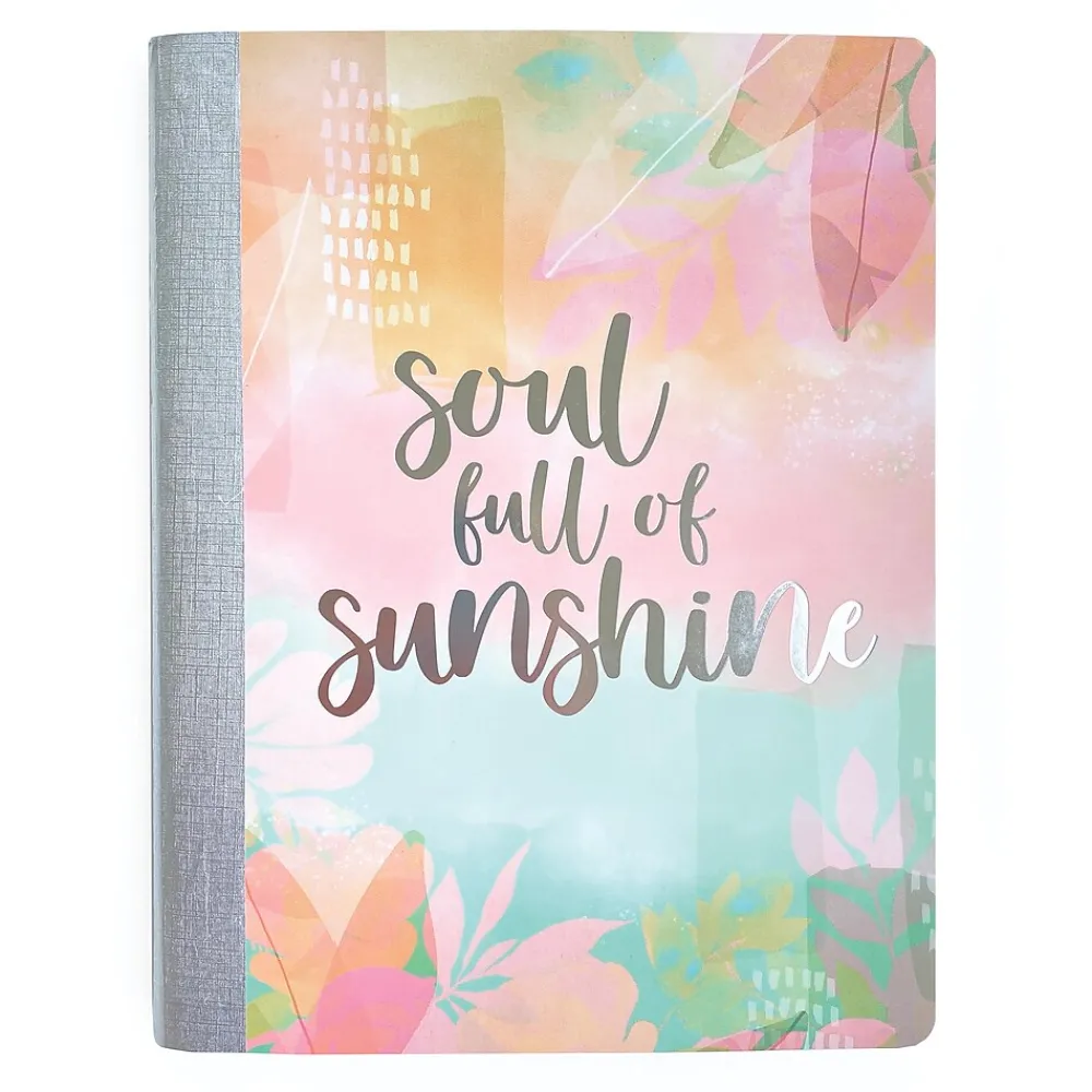 Composition Notebooks|Carolina Pad Silver Lining Composition Notebook, 7.67" x 9.84", College-Ruled, 100 Sheets (25007)