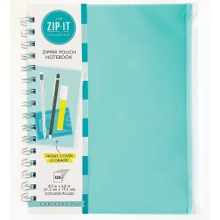Notebooks|Carolina Pad Zip-It 1-Subject Professional Notebooks, 7" x 8.75", College Ruled, 120 Sheets (55025)