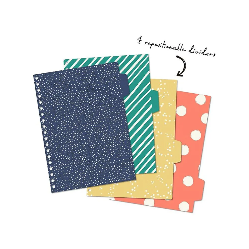 Notebooks|Carpe Diem Color Wash 5-Subject Subject Notebooks, 7.09" x 10", College Ruled, 100 Sheets, Assorted Colors, 3/Pack (9032-CD)