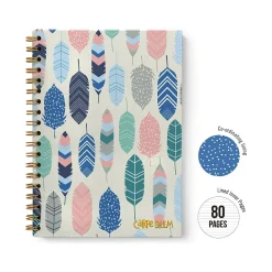 Subject Notebooks|Carpe Diem Feathers 1-Subject Notebook, 7.5