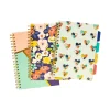 Subject Notebooks|Carpe Diem Floral Love 5-Subject Subject Notebooks, 7.09" x 10", College Ruled, 100 Sheets, Assorted Colors, 3/Pack (9033-CD)
