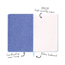 Journals|Carpe Diem Sky Blue Journal, 5.24" x 8.27", Wide-Ruled, 192 Pages (9374-CD)