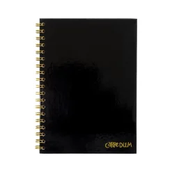 Subject Notebooks|Carpe Diem 1-Subject Notebook, 7.5" x 9.75", Wide-Ruled, 80 Sheets, Black (9375-CD)