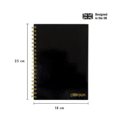 Subject Notebooks|Carpe Diem 1-Subject Notebook, 7.5" x 9.75", Wide-Ruled, 80 Sheets, Black (9375-CD)