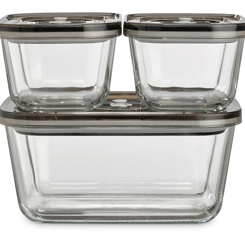 Caso Design VG 3000 3-Piece Food Vacuum Canister Set Glass (11177)