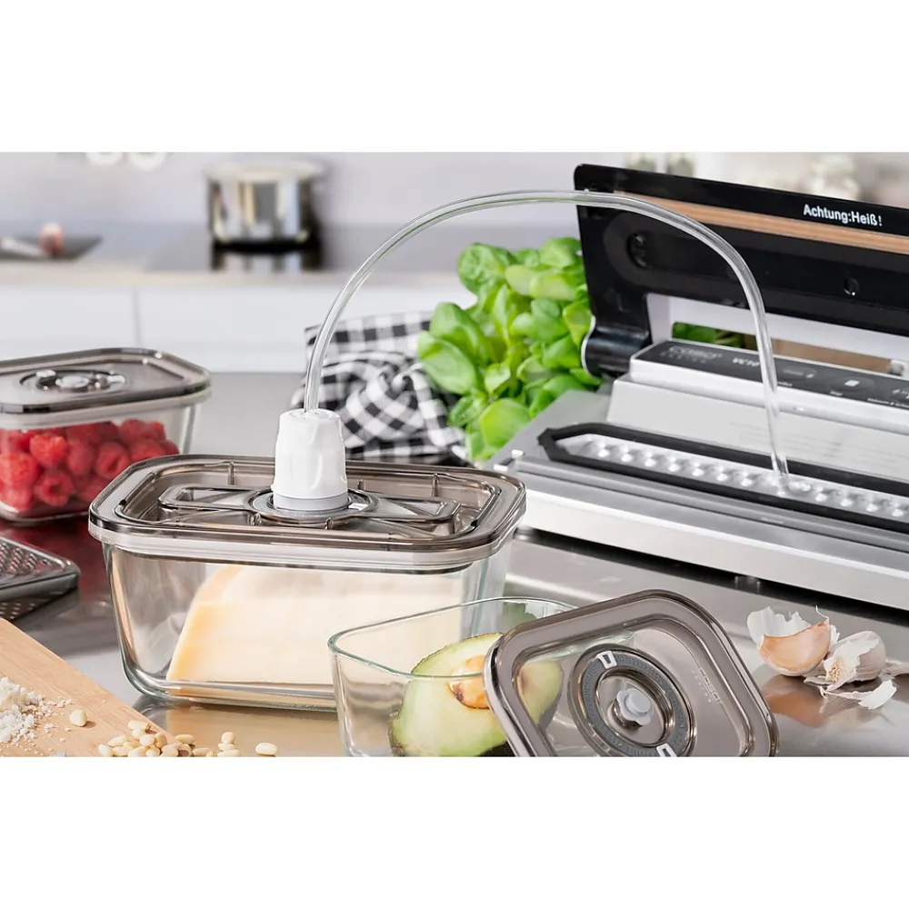 Caso Design VG 3000 3-Piece Food Vacuum Canister Set Glass (11177)